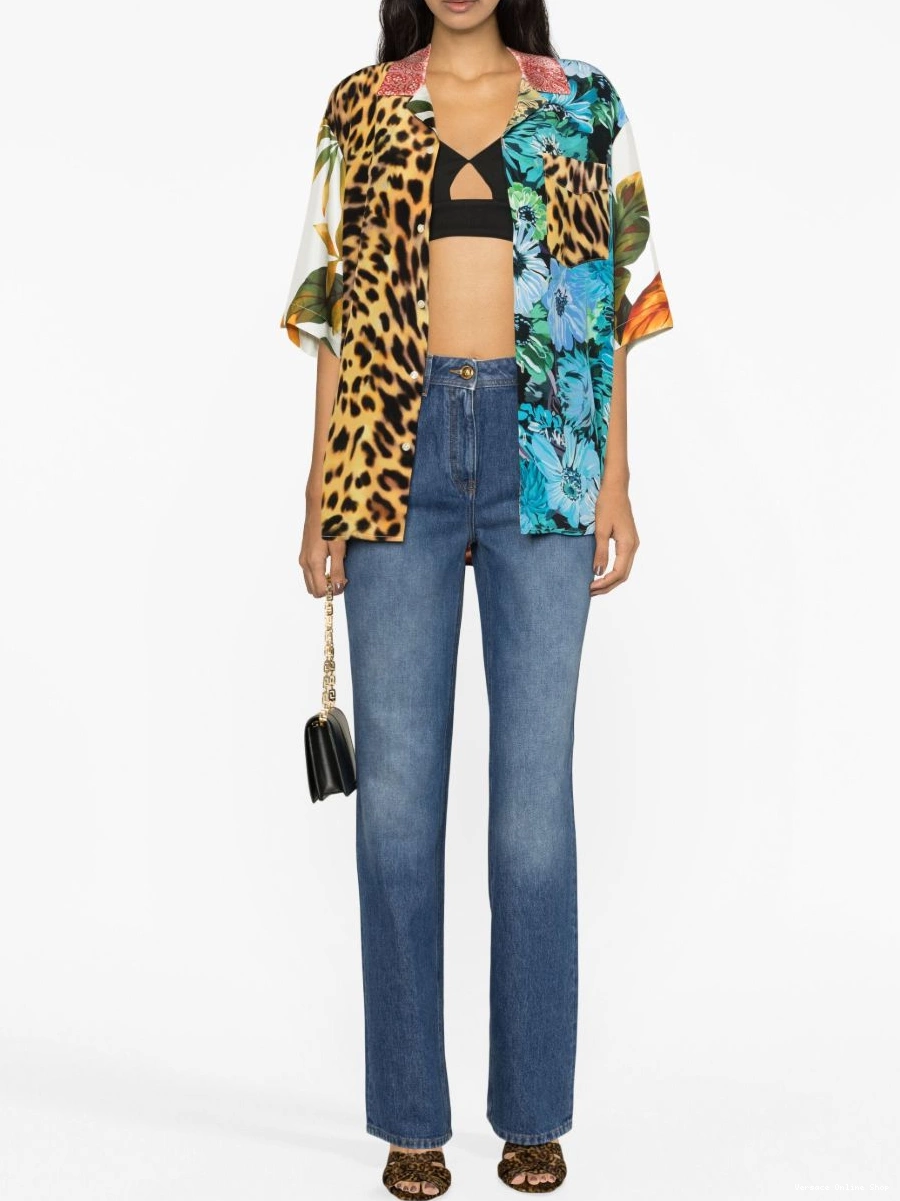 Cheap Women '95 straight-leg Versace Medusa jeans 0804
